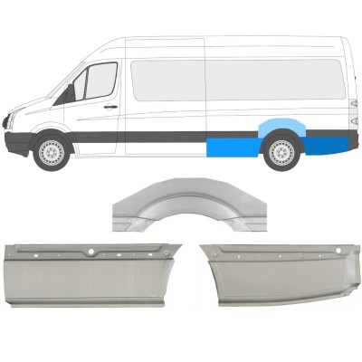 Reperaturka błotnika tylnego do Volkswagen Crafter 2005-2017 / Lewa / Zestaw 13944