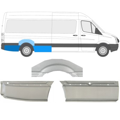 Reperaturka błotnika tylnego do Volkswagen Crafter 2005-2017 / Prawa / Zestaw 13943