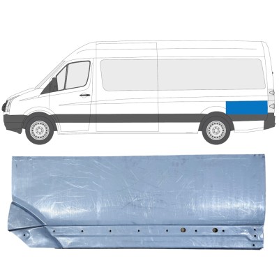 Reperaturka błotnika tylnego część tylna do Volkswagen Crafter 2005-2017 / Lewa 13895