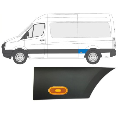 Listwa boczna błotnika tylnego z lampą do Volkswagen Crafter 2005-2017 / Lewa / Zestaw 14089