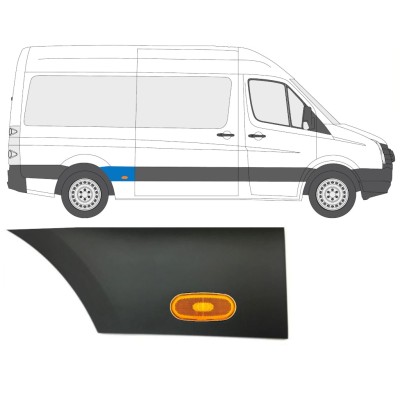 Listwa boczna błotnika tylnego z lampą do Volkswagen Crafter 2005-2017 / Prawa / Zestaw 14088