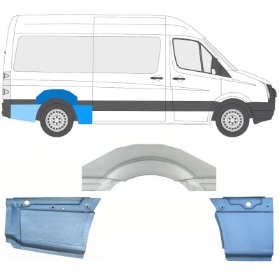 Reperaturka błotnika tylnego do Volkswagen Crafter 2005-2017 / Prawa / Zestaw 13941