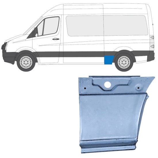 Reperaturka błotnika tylnego do Volkswagen Crafter 2005-2017 / Lewa 13450