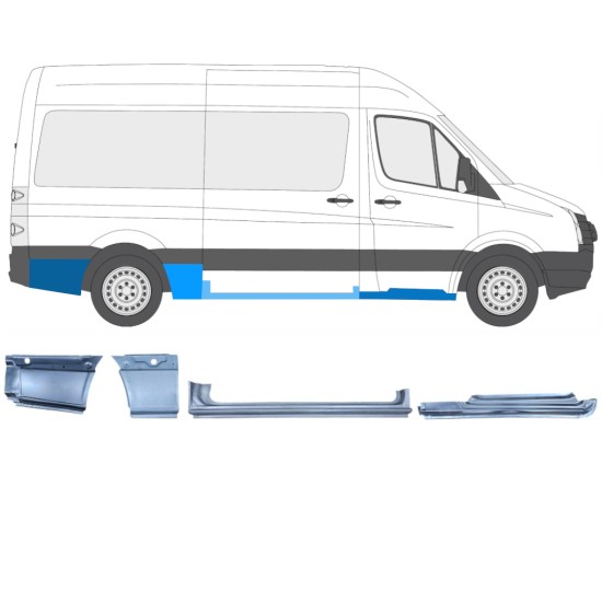 Zestaw reperaturek do Volkswagen Crafter 2005-2017 / Prawa / 14502