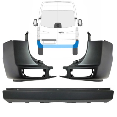 Tylny zderzak do Volkswagen Crafter 2005-2017 / Zestaw 15554