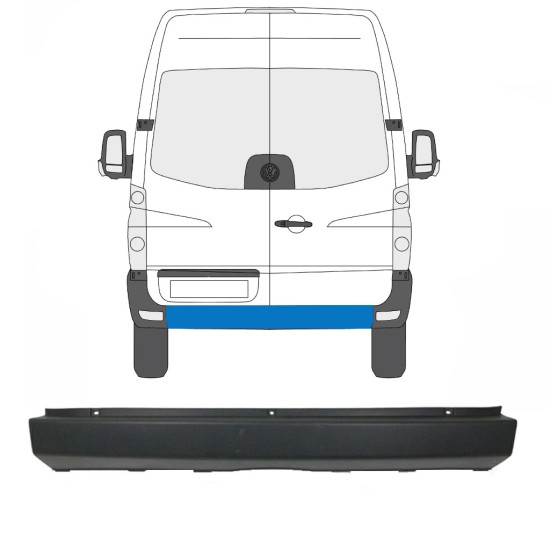 Tylny zderzak do Volkswagen Crafter 2005-2017 15550