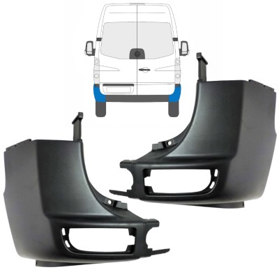 Narożnik zderzaka tylnego do Volkswagen Crafter 2005-2017 / Lewa+Prawa / Zestaw 15549