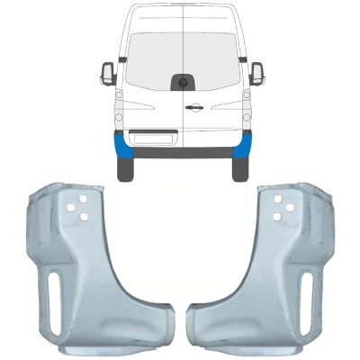 Reperaturka narożnika tylnego do Volkswagen Crafter 2005-2017 / Lewa+Prawa / Zestaw 15507