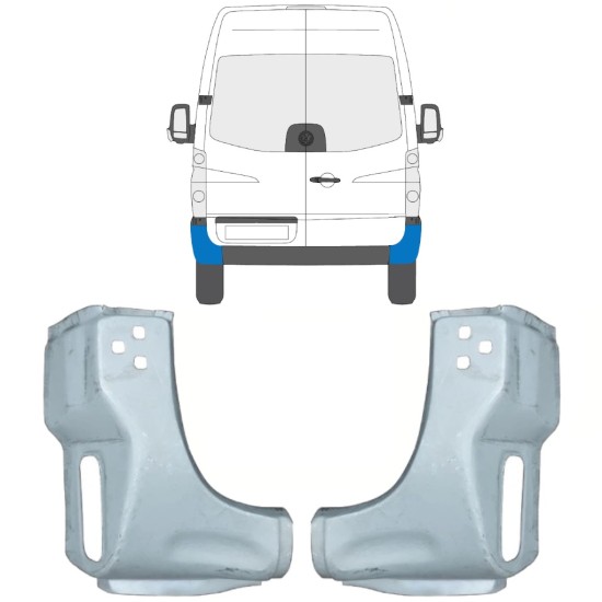 Reperaturka narożnika tylnego do Volkswagen Crafter 2005-2017 / Lewa+Prawa / Zestaw 15507