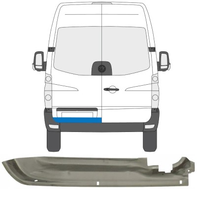 Reperaturka drzwi tylnych do Volkswagen Crafter 2005-2017 / Lewa 13438