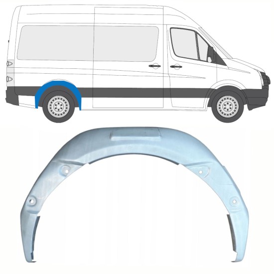 Reperaturka nadkola tylnego wewnętrzna do Volkswagen Crafter 2005-2017 / Prawa 13897