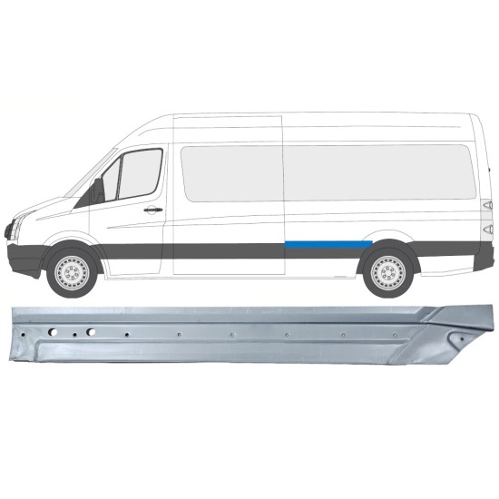 Reperaturka błotnika tylnego do Volkswagen Crafter 2005-2017 / Lewa 14334