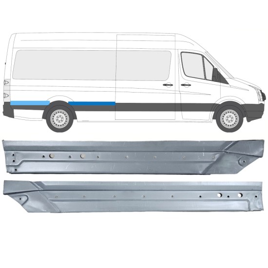 Reperaturka błotnika tylnego do Volkswagen Crafter 2005-2017 / Prawa / Zestaw 14499