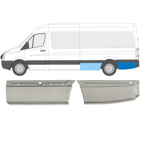 Reperaturka błotnika tylnego do Volkswagen Crafter 2005-2017 / Lewa / Zestaw 14127