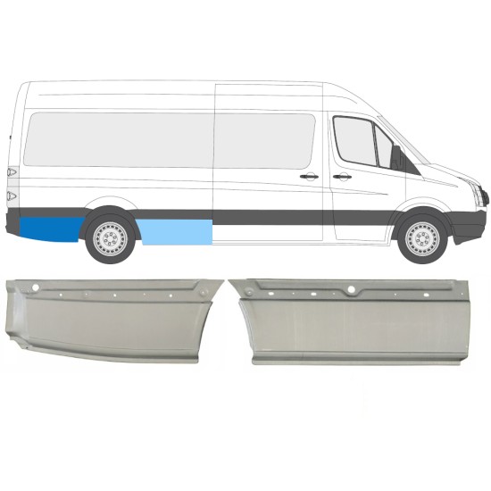 Reperaturka błotnika tylnego do Volkswagen Crafter 2005-2017 / Prawa / Zestaw 14128