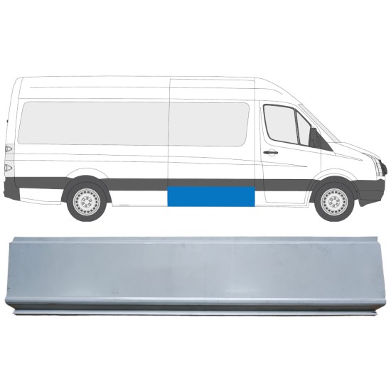 Reperaturka boku zewnętrzna do Volkswagen Crafter 2005-2017 / Lewa = Prawa (symetryczny) 13972