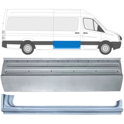 Reperaturka drzwi przesuwnych + reperaturka progu do Volkswagen Crafter 2005-2017 / Prawa / Zestaw 14317