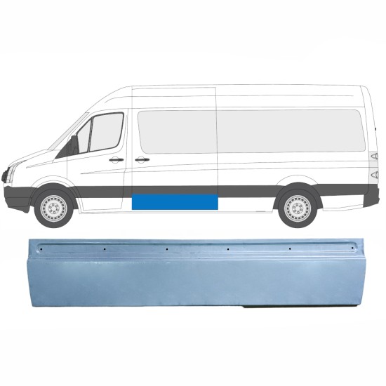 Reperaturka drzwi przesuwnych zewnętrzna do Volkswagen Crafter 2005-2017 / Lewa = Prawa (symetryczny) 13511