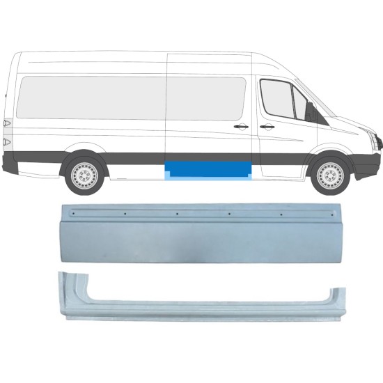 Reperaturka drzwi przesuwnych do Volkswagen Crafter 2005-2017 / Prawa / Zestaw 14013