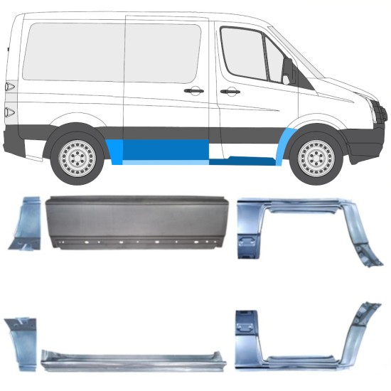 Zestaw reperaturek do Volkswagen Crafter 2005-2017 / Lewa+Prawa / 15594