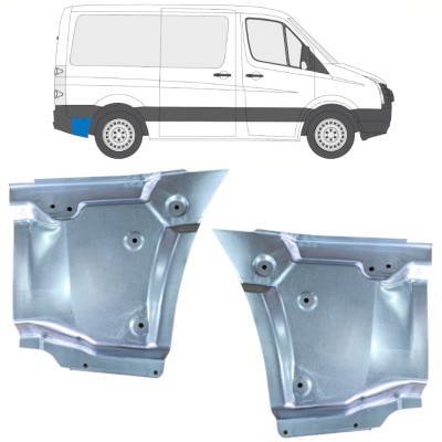 Reperaturka błotnika tylnego do Volkswagen Crafter 2005-2017 / Lewa+Prawa / Zestaw 15523
