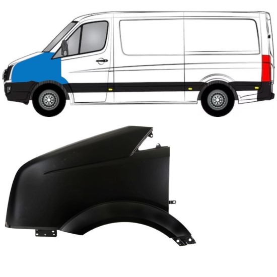 Błotnik przedni do Volkswagen Crafter 2005-2017 / Lewa 15353