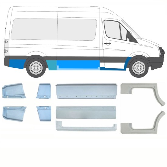 Zestaw reperaturek do Volkswagen Crafter 2005-2017 / Lewa+Prawa / 15541