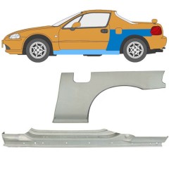 Pełny próg + reperaturka błotnika tylnego do Honda Civic Del Sol 1992-1998 / Lewa / Zestaw 11144
