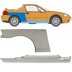 Pełny próg + reperaturka błotnika tylnego do Honda Civic Del Sol 1992-1998 / Prawa / Zestaw 11143