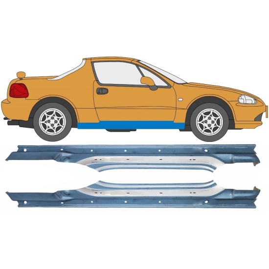 Pełny próg do Honda Civic Del Sol 1992-1998 / Lewa+Prawa / Zestaw 10537