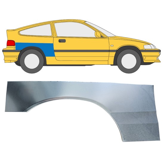 Reperaturka błotnika tylnego do Honda CRX 1987-1992 / Prawa 16337