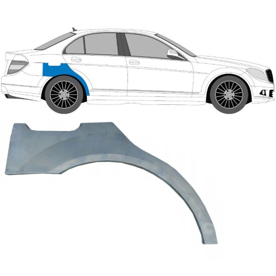 Reperaturka błotnika tylnego do Mercedes C-Class W204 2007-2014 / Prawa 5357