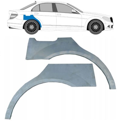 Reperaturka błotnika tylnego do Mercedes C-Class W204 2007-2014 / Lewa+Prawa / Zestaw 10410