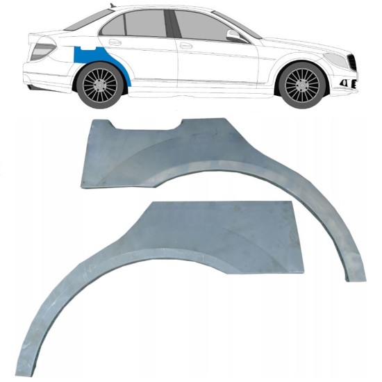 Reperaturka błotnika tylnego do Mercedes C-Class W204 2007-2014 / Lewa+Prawa / Zestaw 10410