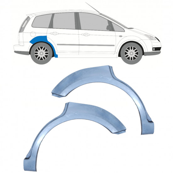 Reperaturka błotnika tylnego do Ford Focus C-MAX / C-MAX 2003-2010 / Zestaw 11882