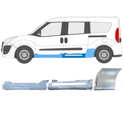 Zestaw reperaturek do Fiat Doblo 2010-2022 / Lewa / 15001