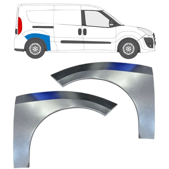 Reperaturka błotnika tylnego do Fiat Doblo 2010-2022 / Lewa+Prawa / Zestaw 15038
