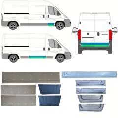Reperaturka drzwi wewnętrzna + zewnętrzna do Peugeot Boxer 2006-2025 / Lewa+Prawa / Zestaw 14510