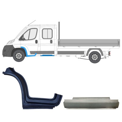 Zestaw reperaturek do Fiat Ducato 2006-2014 / Lewa / Podwójna kabina / 14797