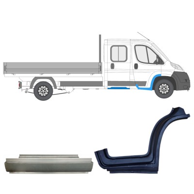 Zestaw reperaturek do Fiat Ducato 2006-2014 / Prawa / Podwójna kabina / 14796