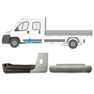 Zestaw reperaturek do Fiat Ducato 2006-2014 / Lewa / Podwójna kabina / 14801