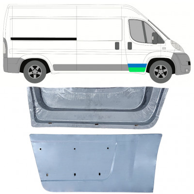 FIAT DUCATO 2006- WEWNĘTRZNY + ZEWNĘTRZNY PANEL NAPRAWCZY DRZWI PRZÓD / ZESTAW / PRAWA STRONA