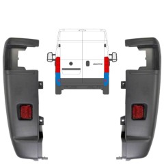 Narożnik zderzaka tylnego 270 stopni do Citroen Jumper 2006-2018 / Lewa+Prawa / Zestaw 14064