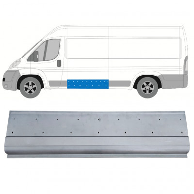 Reperaturka boku zewnętrzna z otworami na listwę do Fiat Ducato 2006-  / Lewa 12446