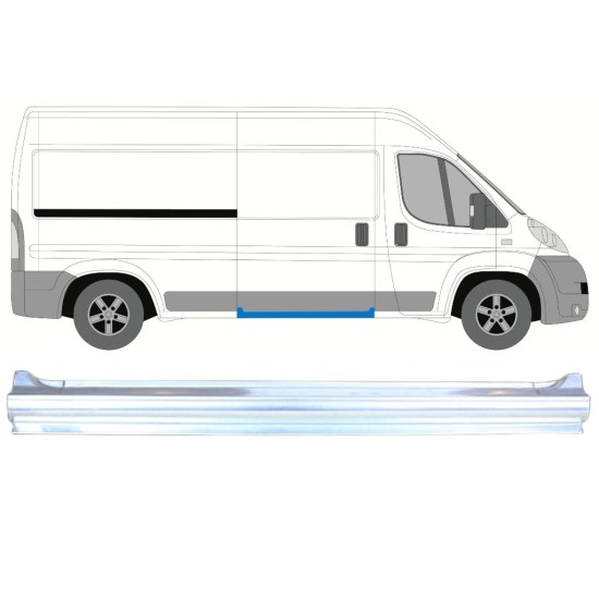 Pełny próg drzwi przesuwnych do Fiat Ducato 2006-2026 / Prawa 8316
