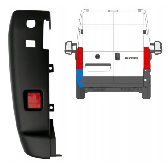 Narożnik zderzaka tylnego 180 stopni do Opel Movano 2021- / Lewa 15802