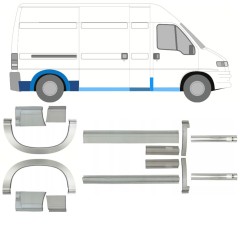 Reperaturka progu + błotnika tylnego do Peugeot Boxer 1994-2006 / Zestaw 14233