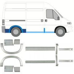 Reperaturka progu + błotnika tylnego do Peugeot Boxer 1994-2006 / Zestaw 14231