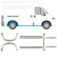 Reperaturka progu + błotnika tylnego do Fiat Ducato Boxer Relay 1994-2006 / SWB / Zestaw 11516