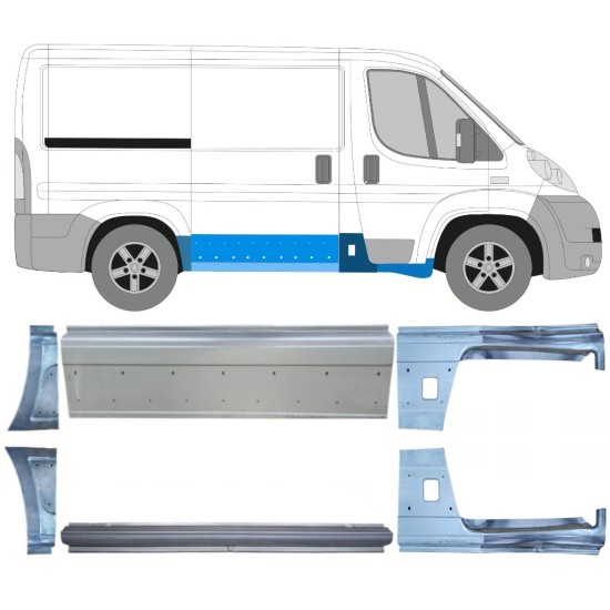 Zestaw reperaturek do Fiat Ducato 2006-2025 / Lewa+Prawa / 14813